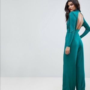 ASOS teal wide-leg jumpsuit